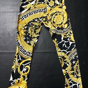 Versace Kids Leggings - Black and Gold